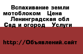 Вспахивание земли мотоблоком › Цена ­ 700 - Ленинградская обл. Сад и огород » Услуги   